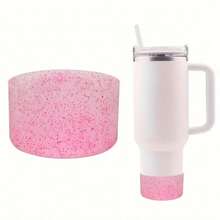 硅胶闪光杯套，兼容 20-40 盎司保温杯和 12-24 盎司水瓶，闪光杯底套适用于底部直径为 2.83-2.95 英寸的更多水瓶/保温杯。 - 彩色 - 查看 6