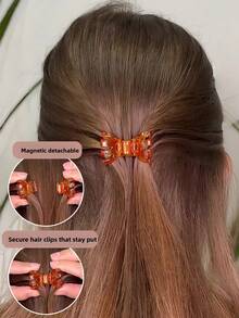1pc/4pcs Overseas Bestseller! Smart Detachable Magnetic Hair Clip, Women Occipital Hair Clip, Small Hair Accessory, New Arrival - Multicolor - View 1
