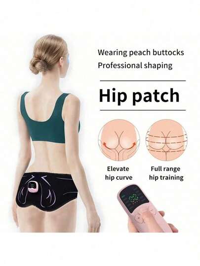 AXH EMS Buttocks Muscle Stimulator With Remote Control, USB Rechargeable, Needs To Be Applied Closely To Skin For Buttocks Lifting Training