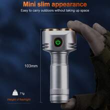 6支超亮迷你LED手电筒，USB充电多功能手电筒，强力户外露营应急灯 - 6*LED - 查看 9