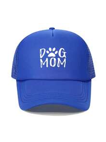 1件装时尚海绵帽，印有“DOG MOM”字样，成人卡车司机帽、棒球帽、钓鱼帽，趣味礼物帽，男女皆宜，春夏款 - 彩色 - 查看 9