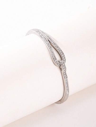 1 chiếc vòng tay bạc tối giản, trang sức thời trang phù hợp để đeo hàng ngày, món quà lý tưởng cho Giáng sinh, Ngày của Mẹ, Ngày Valentine, kỷ niệm.