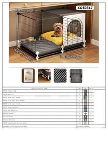 Easily Cleanable Movable Dog Cage With Pull-Out Tray Litter Box, Home Pet Fence Suitable For Teddy, Poodle, Puppy, Kitten, Rabbit, Small Animals - Multicolor - View 24