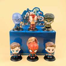 1pc Q-Version Avengers Blind Box, Mini Superhero Figurines, Collectible Toys, Birthday Party Gifts, Desktop Ornaments. - Multicolor - View 4
