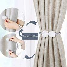 Magnetic Curtain Tiebacks Tie Backs Buckle Clips Holdbacks Ball For Curtain - 1 Silver Piece - View 5