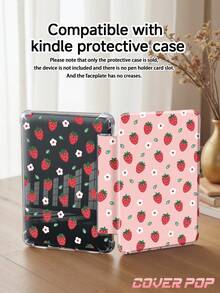 草莓水果和白色花朵图案平板电脑保护套，兼容 10.2 2022 款（10.9 英寸）、11 (A16) 2025 款（11 英寸）、Air6 2024 款（11 英寸），也适用于 Galaxy Tab 和 Kindle Paperwhite 第 12 代 2024 款。透明后盖，时尚图案保护套，支持自动休眠/唤醒功能，带气囊保护，适合作为礼物或办公用品。 - 彩色 - 查看 9