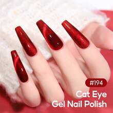 PEACECOLOR 1支装 15毫升磁性猫眼凝胶指甲油，闪亮亮片水晶可卸UV/LED凝胶指甲油，持久半永久美甲凝胶，适合沙龙DIY美甲，女士礼物 - 彩色 - 查看 5