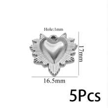 5-Piece 304 Stainless Steel Heart-Shaped Shell Fishbone Mini Pendants Jewelry Making DIY Women's Necklace Earrings Gold-Plated Pendant Connectors Bulk Jewelry Craft Supplies - Pendants - View 13