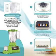 Licuadora profesional, licuadora de encimera, licuadora para cocina máxima de alta potencia para el hogar y comercial con temporizador, batidora para triturar hielo, postre congelado, sopa, pescado - Negro - Ver 6