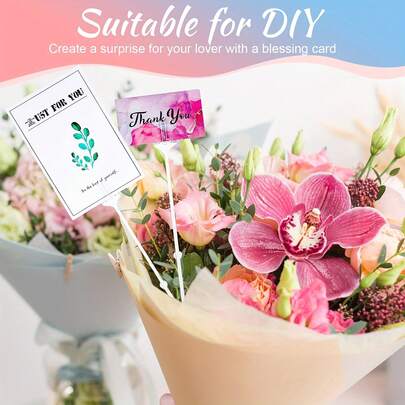 80 Three-Pronged Flower Vase Holders, Plastic Flower Picks, Transparent Fork-Shaped Head Clips, Suitable For Weddings, Birthday Parties, Gift Cards, And Location Cards (30cm/12inch).