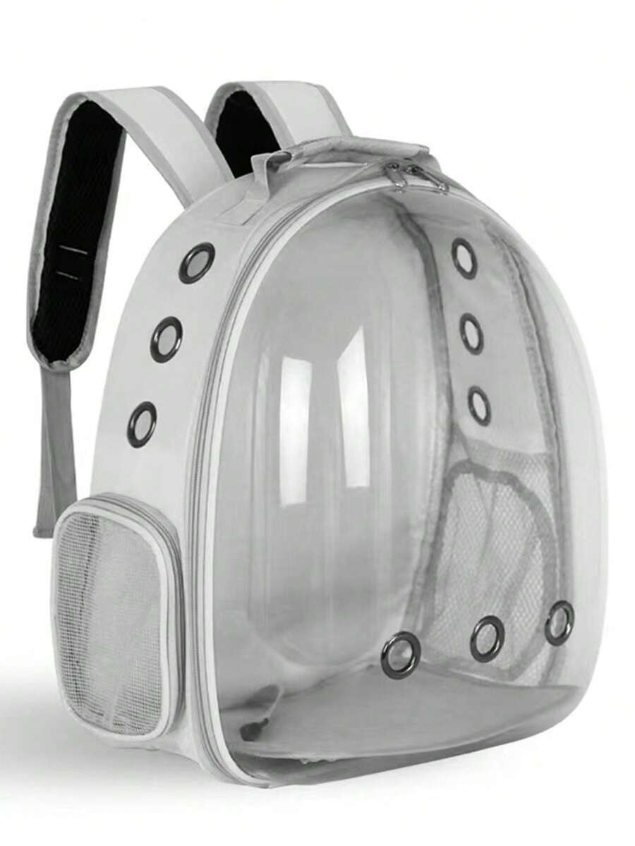 1 pièce Sac à dos de transport pour animaux de compagnie pour chats et chiots, capsule spatiale transparente et respirante, sac de transport extérieur pour chat