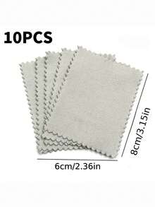 10pcs Gold & Silver Jewelry Polishing Cloth, Anti-Oxidation Silver Cleaning Cloth, Multi-Functional Ring Necklace Bracelet Cleaning Cloth, Jewelry Care & Polishing Tool. Jewelry Turned Black? Wipe To Restore! Powerful Cleaning - Multicolor - View 13