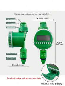 1个自动花园灌溉定时器，智能滴灌系统，园艺设备配件，自动灌溉控制器，2个随机发货 - 綠色 - 查看 4