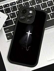Apple Jesus 2pc Black Cross Pattern Reinforced Anti-Shock Anti-Fall Anti-Fingerprint Protective Phone Case Compatible With Iphone 15/15 Plus/15 Pro/15 Pro Max/11/12/13/14 Pro Max/XS/XR/11 Pro/11 Pro Max/12 Pro/12 Pro Max/13 Pro/13 Pro Max/14 Pro/14 Pro Max/14 Plus/7 Plus/8 Plus/8/SE 2FOR-YOUR-BELOVED-PHONE Christmas Gifts Christmas Gifts - 1 cái - Xem 3