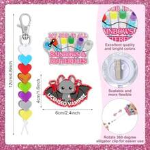 8 Pcs Phlebotomy Badge Reel Essentials Phlebotomist Nurse Accessories Set Order Of Blood Draw Beads With Card Holder ID Name Tag Phlebotomy Practice Kit For Lab Rn Supplies Gift - 彩色圖片 粉紅色 黑色 彩虹 - 查看 2