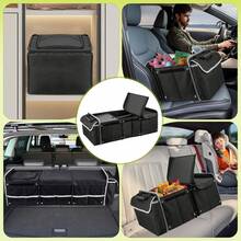 Trunk Organizer With Cooler Bag, Foldable And Adjustable, With 3 Compartments For Camping, Picnics, Everyday Use And Outdoor Activities - A - View 6