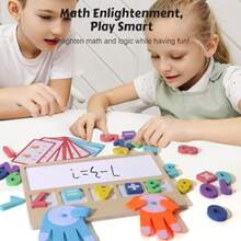Montessori Math Board Toy - Double-Sided Finger Counting Number Tracing Board Number Blocks Wooden Math Manipulatives For Ages 3-6 Preschool Classroom Homeschool Educational Games - As Pic - View 3