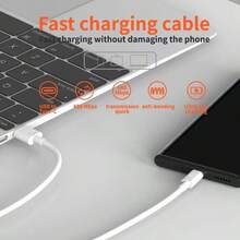 1-3 piezas Cable de carga rápida y transferencia de datos Tipo C 6A, 120W USB a Tipo C, compatible con Xiaomi 15 14 13 12 11 6A 67W, Note 10 9 8 7 Pro, K70, Poco X6 - Blanco - Ver 4