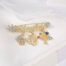 Demon Eye Shaped Pendant Brooch, Inlaid With Shiny Rhinestones, Women's Brooch Bag Jewelry - Multicolor - View 11