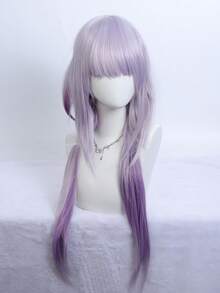 Perucă sintetică violetă pentru cosplay, peruci rezistente la căldură pentru femei, pentru joc, anime cosplay, Halloween, petreceri de Crăciun - Mov Mov - Vizualizare 2