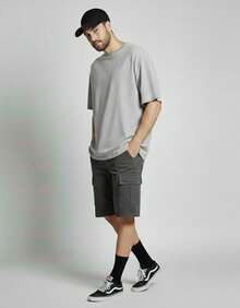 Kit 03 Men's Oversized T-Shirt High Neck Malhão Premium Fabric - Black Gray Red - View 3