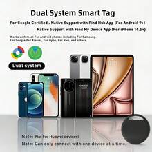 RSH Dispositivo antiextravío ligero, sistema dual actualizado, etiqueta de seguimiento compatible con Android e iOS, localizador de llaves, dispositivo de seguimiento, etiqueta de seguimiento inteligente para equipaje, billetera, bolso, compatible con Find My y Find Center para iOS, regalo de cumpleaños - Multicolor - Ver 5