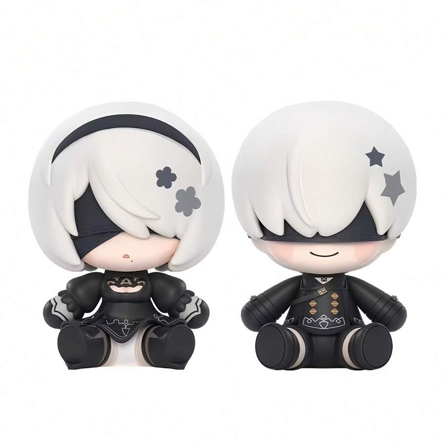 1pc Cute Gaming Pose Figure, High-Quality Durable PVC Material, Exquisite Character Statue Decor, Suitable For Desktop, PC Case, Car, Bookshelf, Room Decoration - Multicolor - View 1