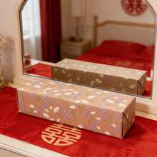 43cm X 3m (17" X 118") Natural Daisy And Lavender Gift Wrapping Paper Roll, Suitable For Various Occasions Such As Birthday, Valentine's Day, Wedding Party, And Wholesale Packaging - Multicolor - View 4