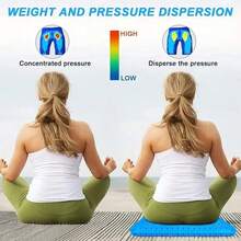 Gel Seat Cushion Double Thick Egg Gel Summer Cushion For Pressure Relief Breathable Chair Pad Car Seat Office Chair Soft Cushion - 42x36x3.5厘米 - 查看 6