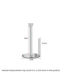 1pc Kitchen Roll Holder Kitchen Roll Tissue Countertop Roll Dispenser Stainless Steel Kitchen Roll Holder With Weighted Base For Paper Towels Tissue Paper, Kitchen Roll Holder Wallmounted Storage Wallmounted Dispenser Kitchen Storage Accessories - Multicolor - View 12