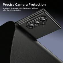 VIETAO Multi-Angle Bracket Magnetic Flip Folding Case Compatible With Samsung Galaxy Z Fold 7 6 5 4 High Classy Luxurious Business Leather Full Body Hinge Protective Slim Cover - Black - View 8