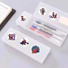 Marvel 1张蜘蛛侠卷轴贴纸，超级英雄圆形贴纸，儿童生日派对礼物，课堂奖励物品。 - 彩色 - 查看 3