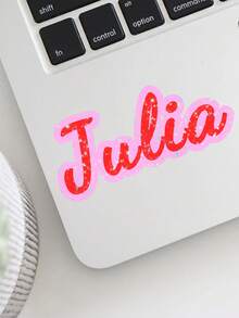 Custom Your Text Here Clear Vinyl Stickers, Custom Clear Vinyl Stickers, Custom Clear Sticker, Clear Vinyl Custom Logo, Custom Sticker Laser Sticker.Personalized Retro Name Sticker: Holographic Water Resistant Decal.Personalized Bubble Letter Name Sticker - Custom Water Bottle, Laptop, School Decal. - Multicolor - View 27