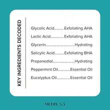 Glycolic Acid + Lactic Acid Exfoliating Body Wash Gel AHA Exfoliant Skin Care Body Cleanser   Anti Aging AHA Foaming Body & Face Wash, 15 Fl Oz - Glycolic Exfoliating Foam Body Wash - View 6