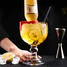 ABS材质饮料夹瓶扣支架啤酒鸡尾酒杯卡扣，适用于大酒杯和高脚杯，家庭酒吧厨房派对用品 - 查看 1