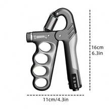 1个可调节阻力（5-100公斤）机械式握力器，成人健身器材，用于肌肉训练、手臂力量训练、腕部锻炼，五指握力训练器，康复工具，金属结构，舒适手柄，适用于家庭健身房、健身中心、办公室，是音乐家、运动员的理想礼物，也可用于手部损伤康复，便携式减压。 - 彩色 - 查看 10