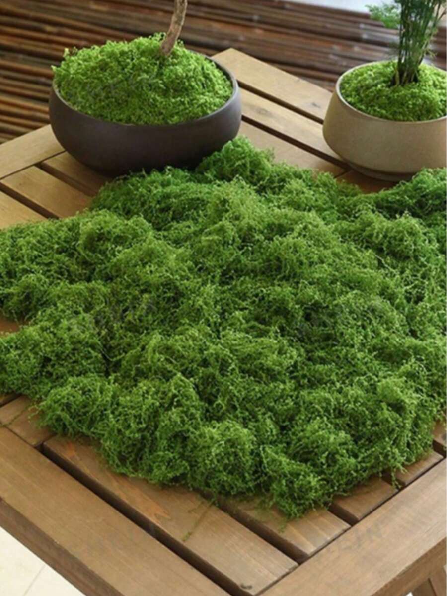 100克/200克/300克人造苔藓绳，适合春季室内植物使用。可作为春季室内植物的人造苔藓，呈现绿色。（婚礼用花、玫瑰、鲜花、人造花、人造植物、仿真花、仿真植物、母亲节礼物、母亲节） - 綠色 - 查看 1