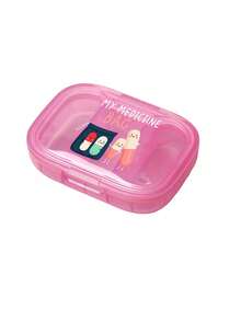 1 pieza Caja de pastillas portátil y mini con "My Medicine Bag" y patrón de pastillas, organizador de pastillas portátil y minimalista con 3 compartimentos, estuche de pastillas mini portátil a prueba de agua y humedad, accesorio médico imprescindible, organizador de atención médica diaria, adecuado para almacenar medicamentos y otros artículos pequeños, para uso diario/al aire libre/viajes, esencial para usuarios conscientes de la salud y en movimiento - Ver 15