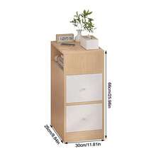 2 Drawer Bedroom Bedside Cabinet Furniture Storage Nightstand Side Table Unit - Multicolor - View 6