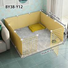 DIY Interlocking Pet Fence For Small Dogs, Guinea Pigs, Mini Rabbits, Kittens, Puppies, Small Animals Safety Barrier - Multicolor - View 4