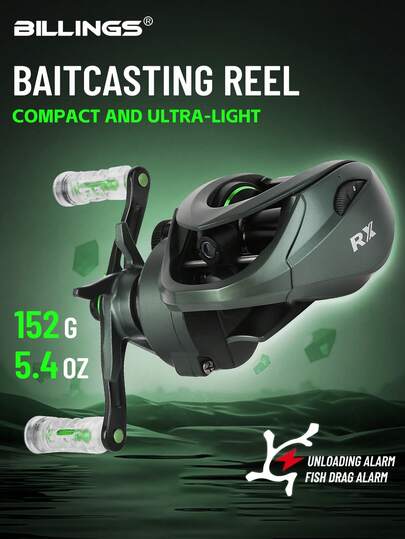 BILLINGS 152g Ultra-Light Casting Reel, Innovative Compact Design, 7.2:1 Gear Ratio, 6kg Drag, With Magnetic Brake System, Suitable For Freshwater And Saltwater Fishing