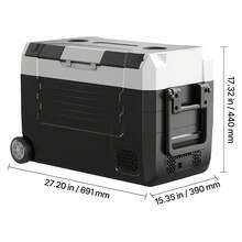 Car Refrigerator, DC 12/24V AC100-240V Compressor Electric Cooler, -4°F To 68°F Truck Refrigerator With APP Control, Wheels & Dual Zone, 37 QT Cars Cooler For RVs, Boats, Camping, Fishing - 35L - View 11
