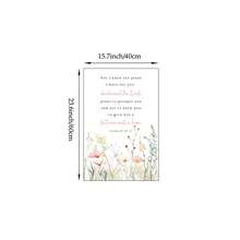 1幅耶利米书29:11圣经经文墙画，水彩野花经文印刷帆布画，宗教语录海报，基督教花卉装饰画，适用于客厅、卧室、宿舍、办公室装饰，信仰礼物，送给女性，可选择无框或有框。 - 圖案 - 查看 10