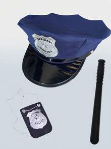 男士帽子套装，角色扮演服装组合，包含帽子、徽章和指挥棒，角色扮演道具，适合日常聚会、派对、节日、服装搭配。 - 彩色 - 查看 8