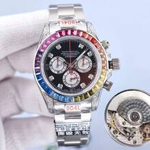 Rainbow  Starry Sky Diamond Functional Chronograph Automatic Mechanical Series  Cross-Border Foreign Trade Men's Watch - 1 - Xem 8