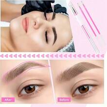 3pcs Set Eyebrow Tattoo Pen With Refill Ink, Skin Marker Pen With Ruler, Permanent Makeup Tools - Multicolor - View 2
