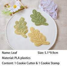 Minimalist Daisy Flower Cookie Cutter Mold, Hand Press Heart Leaf Cookie Stamp, Graduation, Father's Day, Mother's Day, Valentine's Day Party Pastry Cake Decorating Baking Tool, Back To School - View 10