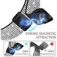 Nylon Soft Magnetic Shiny Strap Compatible With Apple Watch Series 11 10 SE 9 8 7 6 5 4 3, 42mm 41mm 40mm 38mm, Suitable For Apple Watch Sport Band - 41mm-40mm-38mm-(42mm Series11 10) - View 3