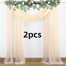 1 tấm - Màn phông nền bằng vải satin kích thước 118 inch x 9.83 ft, chất liệu vải satin mờ, thích hợp cho đám cưới, tiệc tùng, lễ đính hôn, trang trí sân khấu, kỷ niệm ngày cưới, sinh nhật, ngày lễ tình nhân, tiệc Halloween, trang trí cửa sổ phòng (Trắng, Xanh bạc hà, Màu sâm panh, Đen) - Rượu sâm banh - Xem 7