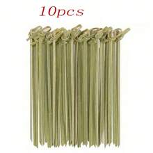 20/50/100/200pcs Bamboo Knotted Flower Fruit Toothpicks, For Snack Beverage Decoration, Handmade Food Picks With Loop, Suitable For Party, Christmas, Wedding, BBQ - Cadet Blue - View 17